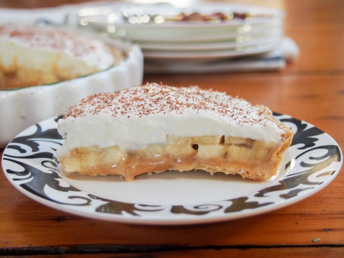 slice of banoffee pie on plate