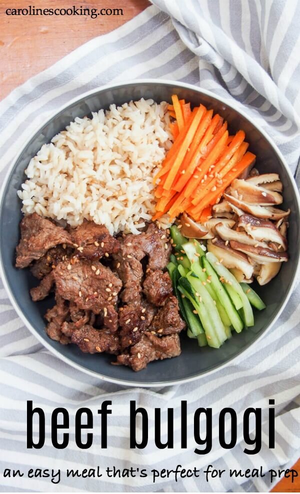 beef bulgogi is an easy and delicious meal that's perfect for meal prep #beef #koreanfood #mealprep #easyrecipe