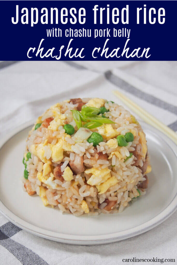 Chashu chahan is more than just a way to use up leftover chashu pork and rice - it's a delicious dish in itself. This simple Japanese fried rice is quick to prepare, with just a few ingredients. Perfect as a lunch, or serve it as a side with other dishes.