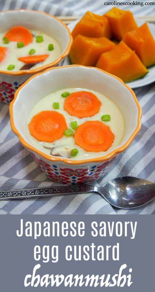 Chawanmushi may not be a familiar name for most of us, but this savory egg custard is definitely a dish you should try. Easy to make, and easy to adapt, the custard is so smooth and full of delicate savory flavor. Deliciously comforting. #japanese #savorycustard