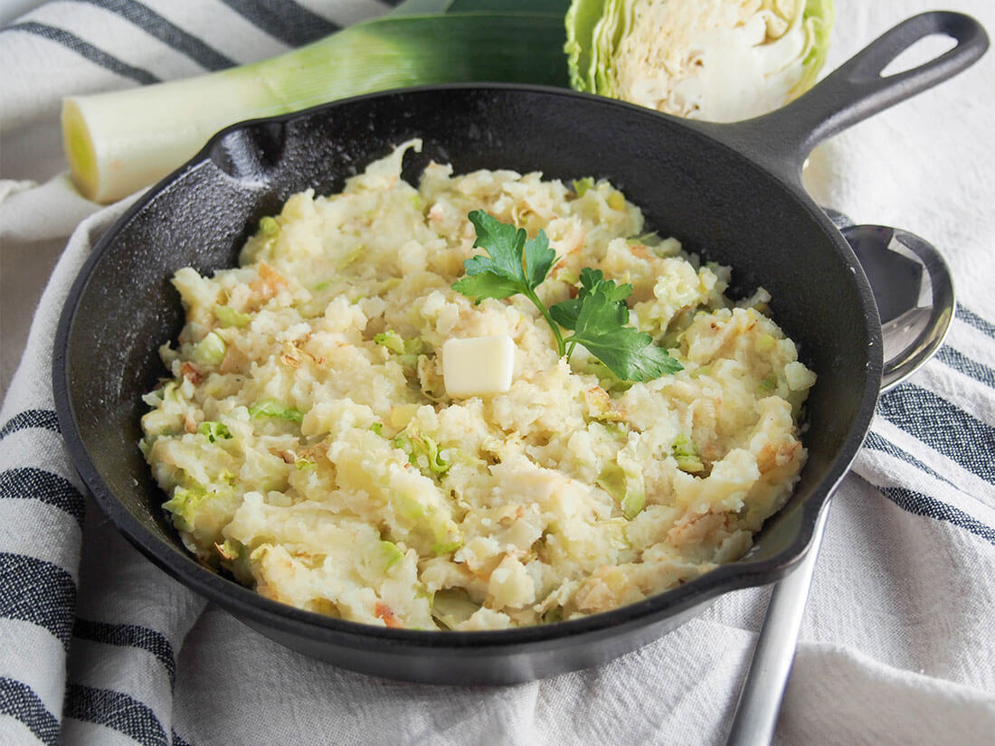 colcannon Irish potatoes and cabbage