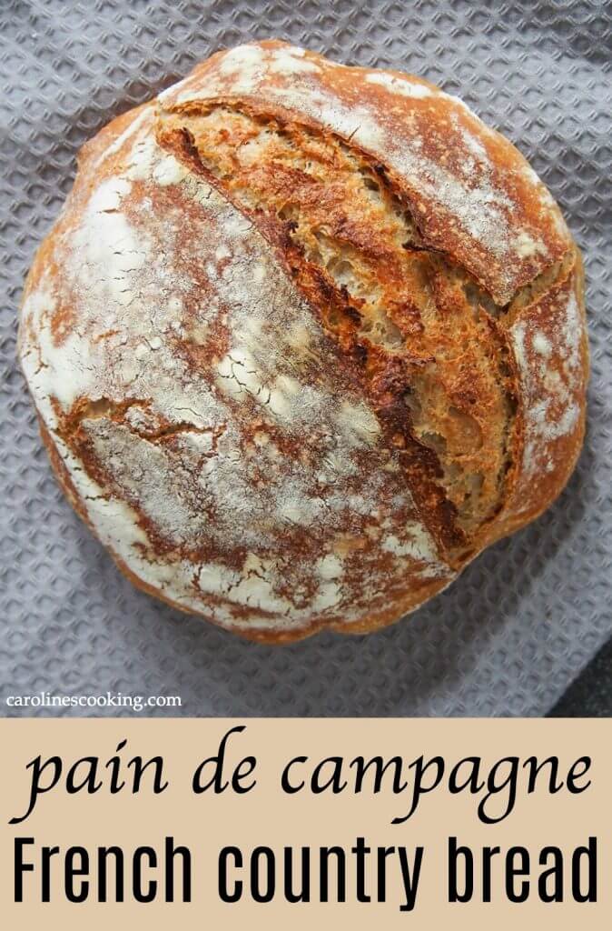 Pain de campagne is the classic French country bread. It's essentially a sourdough, but it's that bit special with a touch of rye and whole wheat. It needs a little patience, but not much effort, and the wonderfully flavorful loaf is most definitely worth it. #sourdough #bread #baking #frenchbread