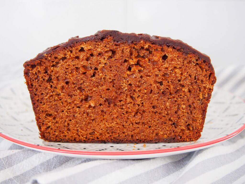 piernik Polish gingerbread cake cut through middle to show inside