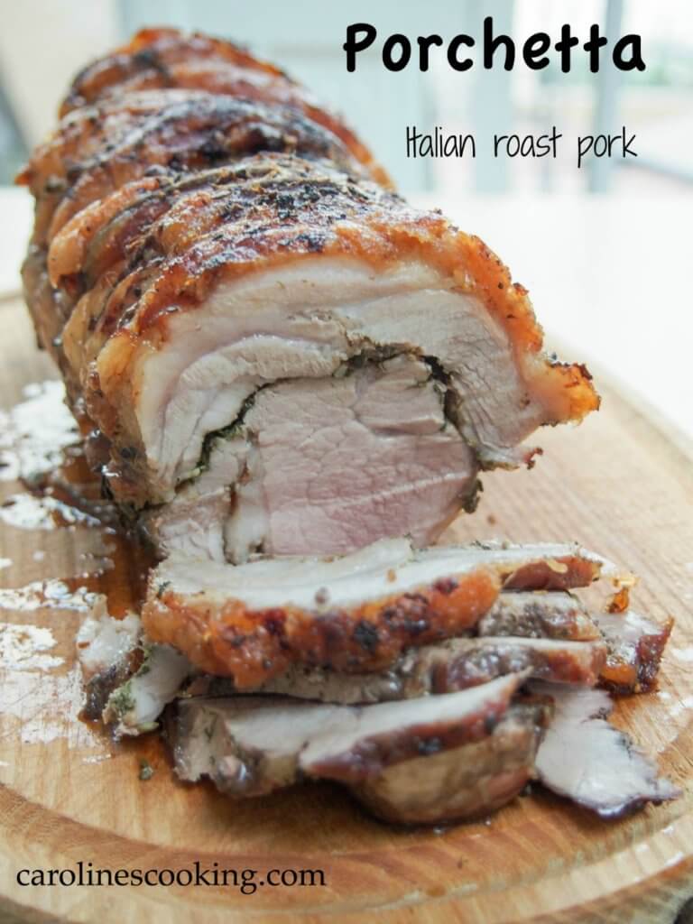 Porchetta is a classic Italian pork roast, great in sandwiches. Left to infuse with herbs, fennel and salt overnight, the flavor is delicious, the fat crisp.