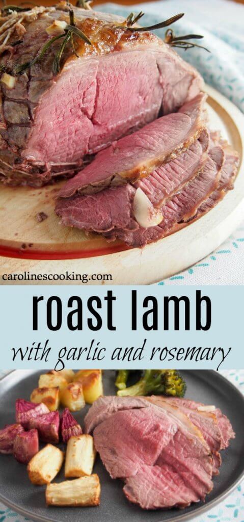 Roast lamb with garlic and rosemary