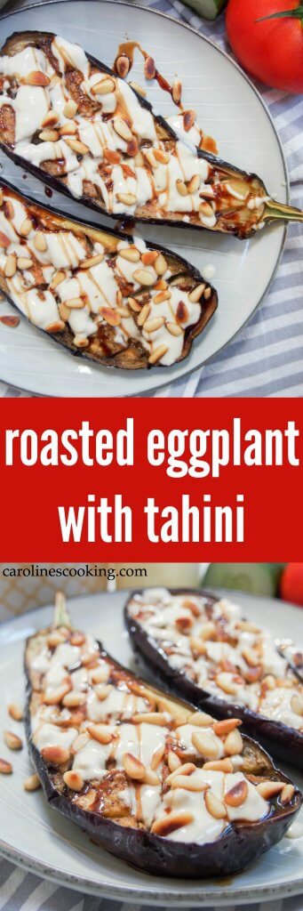 Roasted eggplant with tahini