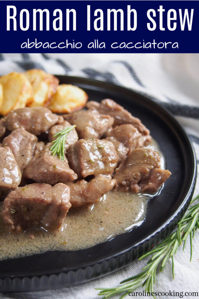 Roman lamb stew abbacchio alla cacciatora