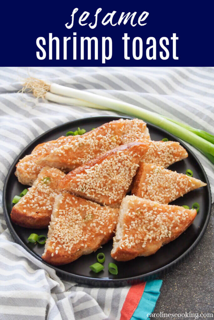 Sesame shrimp toast (prawn toast) is a Chinese takeout favorite that's easy to recreate at home. It's crisp, packed with flavor and makes an addictively good appetizer or snack.